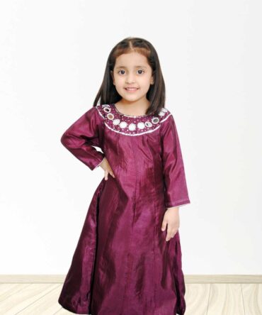 Plum Raw Silk Frock