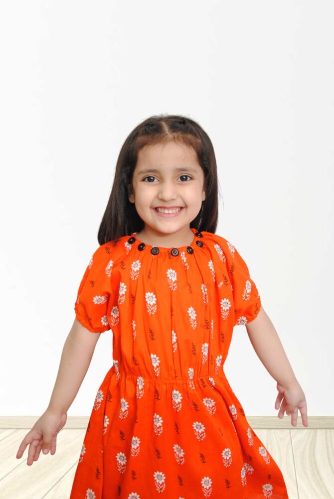Orange Baggy Frock - Image 2